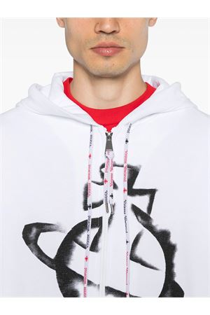 White Orb-stencil zip hoodie VIVIENNE WESTWOOD | 2I01000IJ006OA401